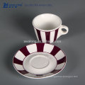 Bulk billig keramische kaffeetasse maßgeschneiderte tee Tasse haltbare Porzellan-Tee Cup und Sausers